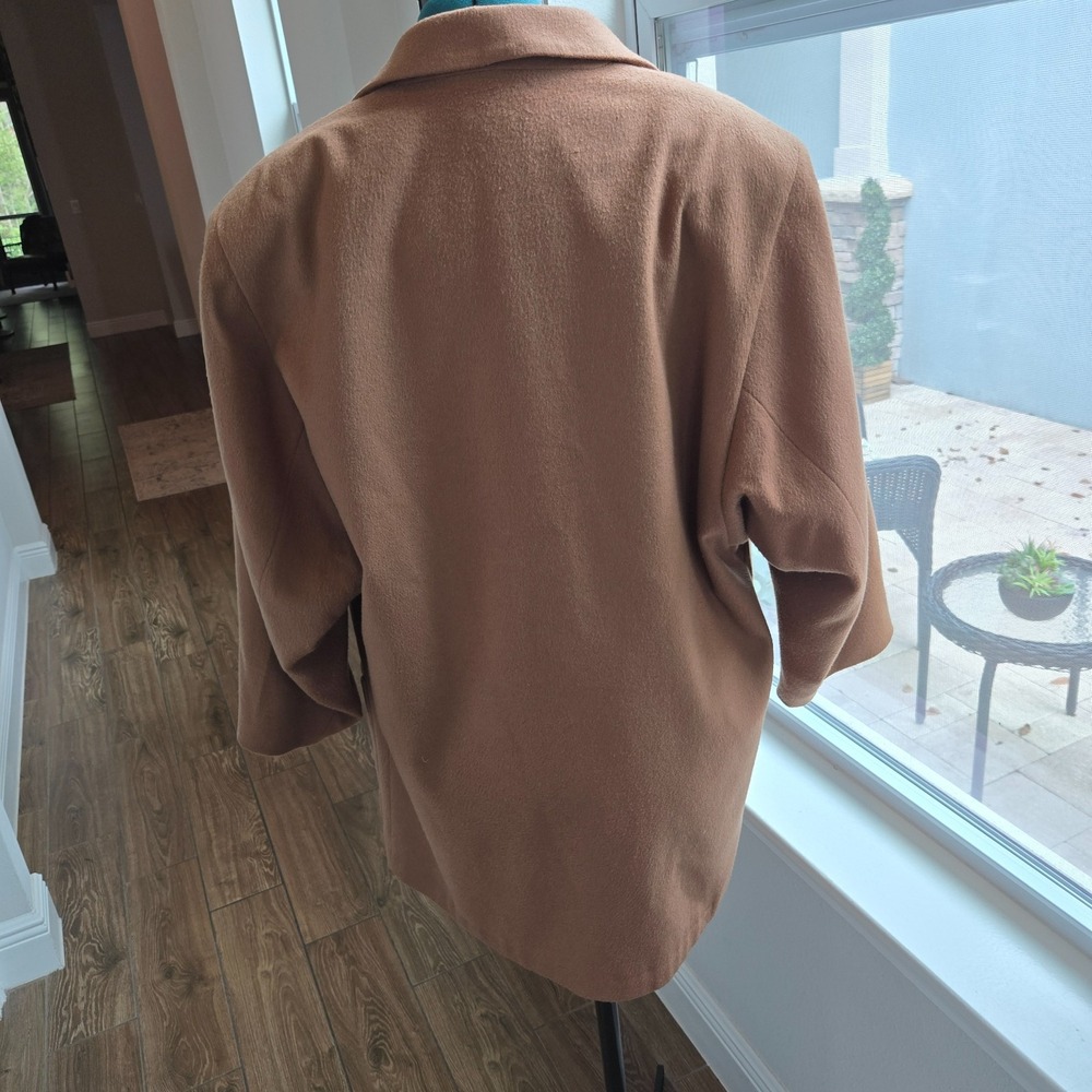 Ann Taylor Overcoat Womens Size 8 Brown Wool Cashmere Blend Lined Classic Coat - Picture 7 of 13